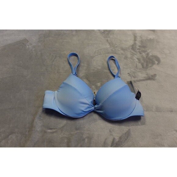Victoria's Secret 34B Blue Essential Twist Push Up Bikini Top NWT - Picture 1 of 5
